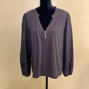Lucky Brand long sleeve dark gray top